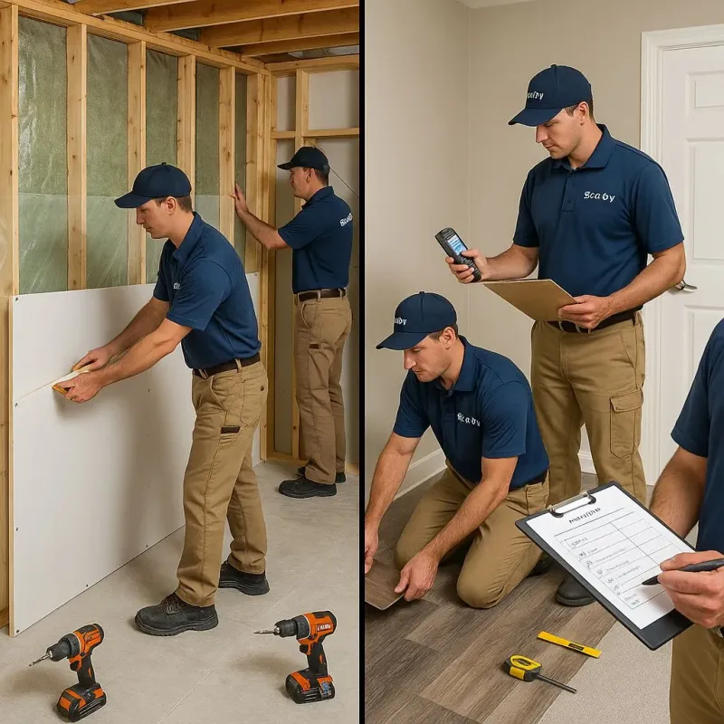 Repairs and Reconstruction process in Bawcomville, LA